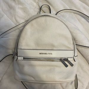 White Michael Kors leather backpack